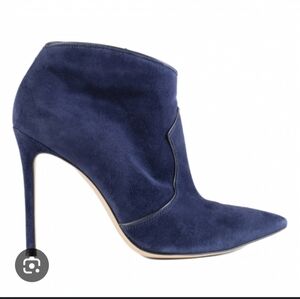 Gianvito Rossi Blue Suede Ankle Boots